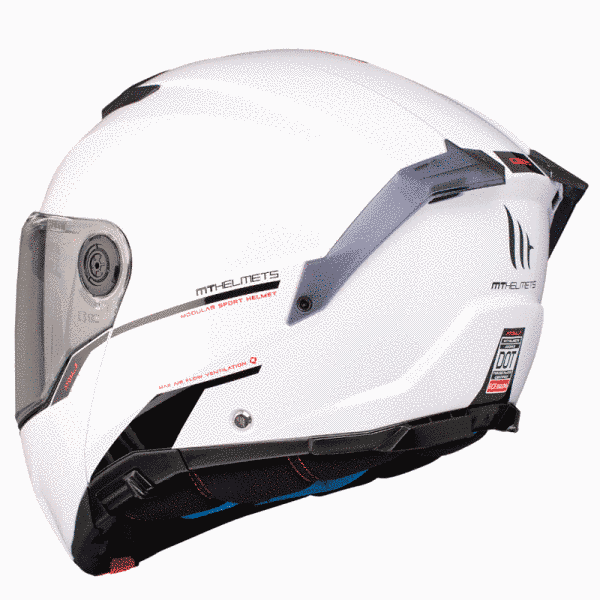 Мотошлем MT ATOM 2 SV Solid A0 Gloss White M испанское качество mt-000006580_3 фото