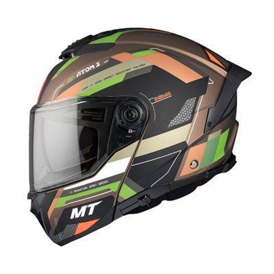 Мотошлем MT ATOM 2 SV BAST A6 Matt Green S испанское качество mt-000006967_2 фото