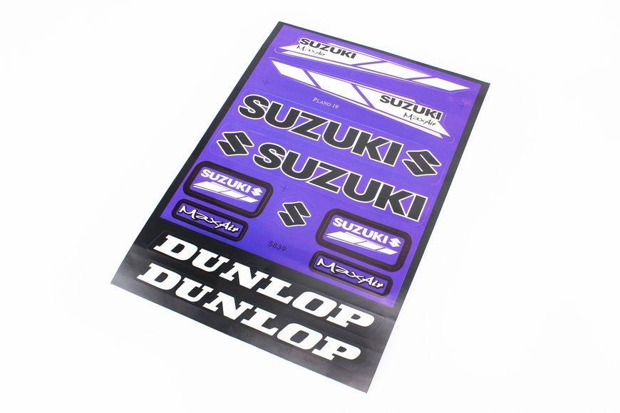 Наклейки набор 11шт "Suzuki/Dunlop" синие 5839B (23х32см) 502243 фото