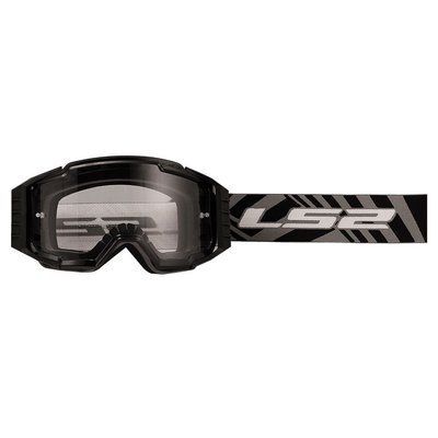 Маска кроссовая LS2 Charger Pro Goggle Black With Clear Visor испанское качество mt-7202002012 фото