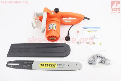 Електропила TRESZER TLE5 (2,2кВт. шина 16", ланцюг 3/8"-1,3mm-57зв. круг. зуб), бокова 201825 фото