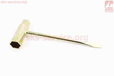 Ключ свічковий для бензопили, 13/19mm, L=160mm, посилений 201368 фото
