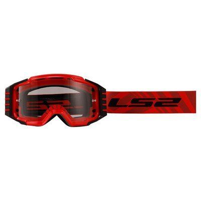 Маска кроссовая LS2 Charger Pro Goggle Red with Clear Visor испанское качество mt-7202002032 фото
