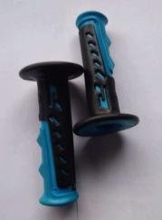 Ручки керма велосипедні (чорні із синім) YKX D-5642 фото