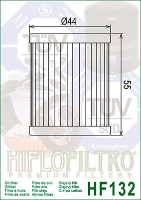 Фільтр масляний HIFLO HF132 HF132 фото