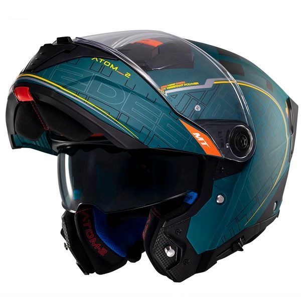 Мотошолом MT ATOM 2 SV DESTINY C6 Matt Green XL іспанська якість mt-1335C232637 фото