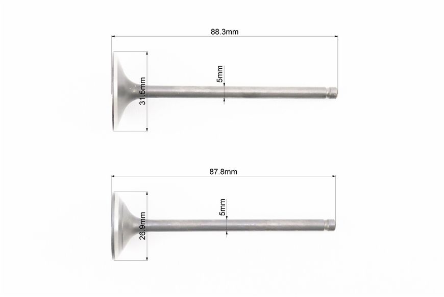 Loncin LX250GY-3 Клапана выпускной (h-87,8; d-26,9), впускной (h-88,3; d-31,5) к-кт 2шт 507258 фото