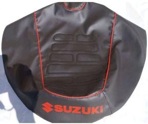 Чохол сидіння Suzuki LETS (шкірвініл, кант, напис SUZUKI) (EURO) IGR S-7733 фото