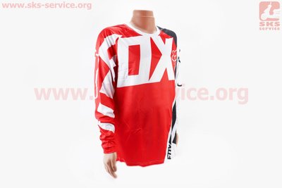 Футболка (Джерсі) чоловіча XXL-(Polyester 100%), довгі рукави, вільний крій, червоно-біло-чорна, НЕ оригінал 408224 фото