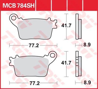 Комплект тормозных колодок TRW MCB784SH немецкое качество VL-111374 фото