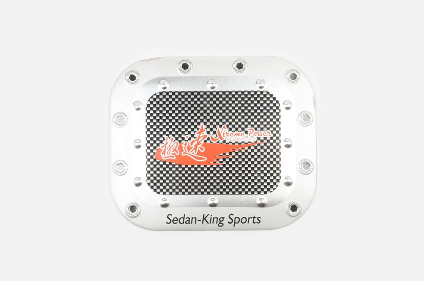 Наклейка на кришку бака SEDAN-KING SPORTS (13х13см, червона) (#1625) N-1890 фото