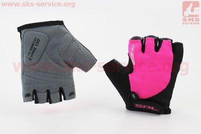 Перчатки без пальців XS чорно-рожеві, з гелевими вставками під ладонь SBG-1457 408175 фото