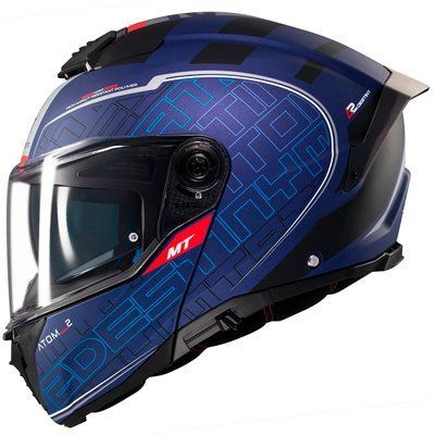Мотошлем MT ATOM 2 SV DESTINY C7 Matt Blue S испанское качество mt-1335C232724 фото