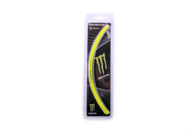 Наклейка на колесо 12 MONSTER ENERGY (желтая, светоотражающая) PLT 1.69 фото