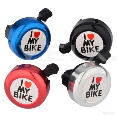 Звонок велосипедный (I LOVE MI BIKE) (цвет в ассортименте) (mod:B278/4A) YKX (mod.A) D-4542 фото