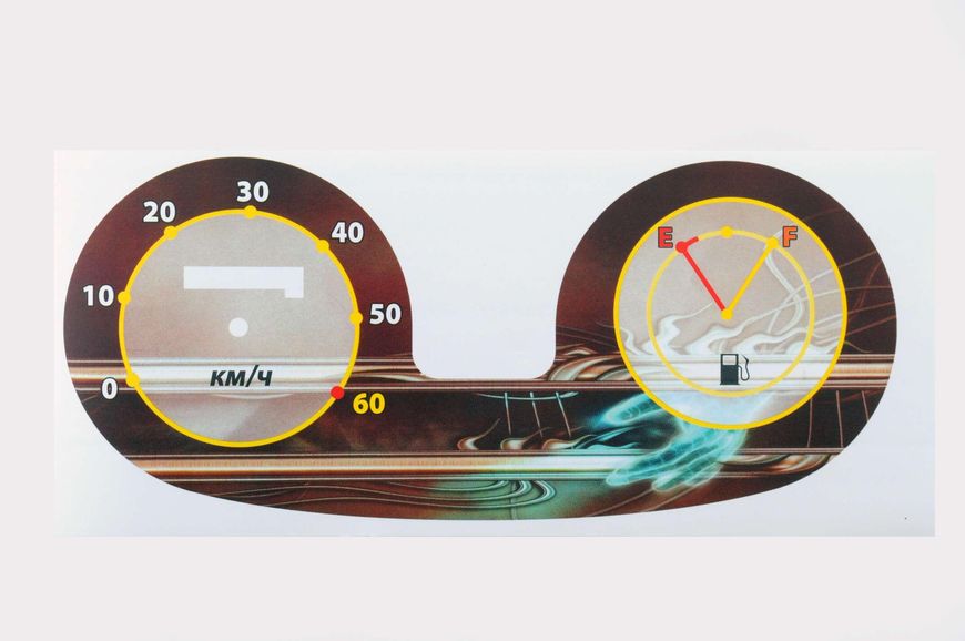 Наклейка на спидометр (60км/ч) (mod:4) E65 N-34 фото