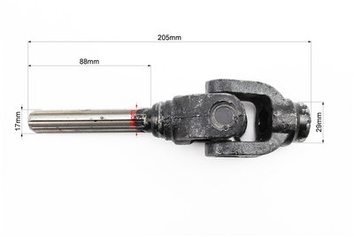 Карданний вал реверсу, в зборі (d1=13/17мм, d2=17/20мм, L=205мм) 323154 фото