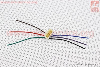 Роз'єм з проводами для реле-регулятора напруги 6конт - "тато", тип 2 310648 фото