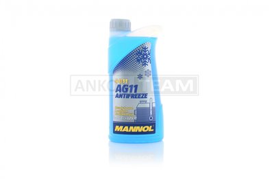 Охолоджуюча рідина 1л ANTIFREEZE AG11 (BLUE) "MANNOL" НІМЕЧЧИНА #4011 A-033160 фото