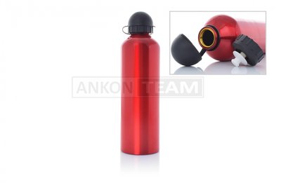 Пляшка для води вело 1000ml, алюмінієва, червона A-004605 фото