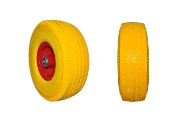 Колесо 4,00-4TL (безкамерне, під вісь d-20мм) (силікон, жовте) ELIT S-2806 фото