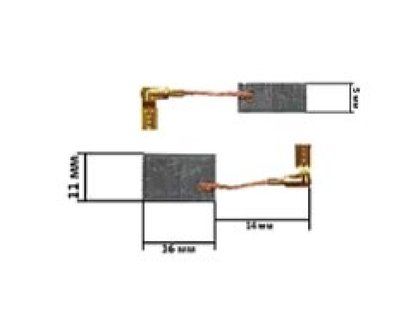 Щетки для электроинструмента 5*11*16 СВ 318 клема KOSA S-444588 фото