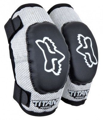 Детские налокотники FOX PeeWee Titan Elbow Guard Black/Silver M американское качество mt-000003917_1 фото