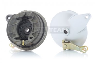 Brake drum cover (rear) JS125-6B +pads, D130, d15 "JIANSHE" A-033960 фото