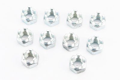 Гайка М12x1,75 корончатая 8 цб DIN935, к-кт 10шт 704061 фото