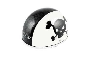 Шлем-каска (mod:Skull) (size:L, бело-черный) TVD K-1708 фото