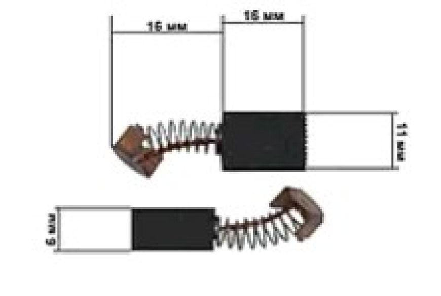 Щетки для электроинструмента 6*11*16 Внутренний фиксатор KOSA S-444630 фото