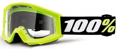 Маска кроссовая детская 100% STRATA MINI Goggle Yellow - Clear Lens американское качество mt-50600-004-02 фото