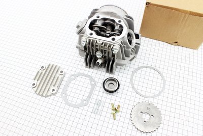 Головка цилиндра+клапана+распредвал+крышки в сборе 125cc (52,4мм) 318361 фото