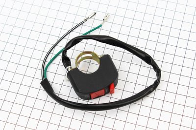 Кнопка остановки двигателя c проводом на руль, два провода 168F/170F/173F/177F/182F/188F/190F Тип №3 601112 фото