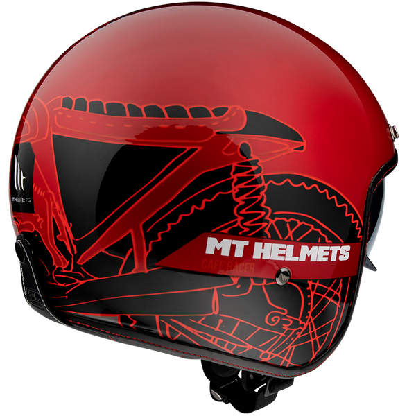 Мотошолом MT Le Mans 2 SV Cafe Racer B5 Matt Red XXL іспанська якість mt-000003996_2 фото