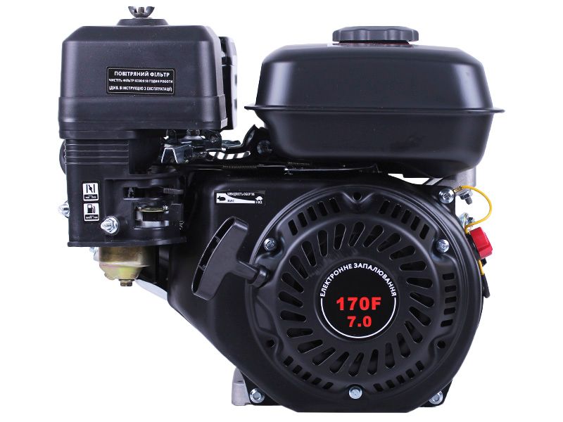 Двигун 170F - бензин (під шпонку діаметр 19 мм + шків) (7 к.с.) TT DV-25-170F фото