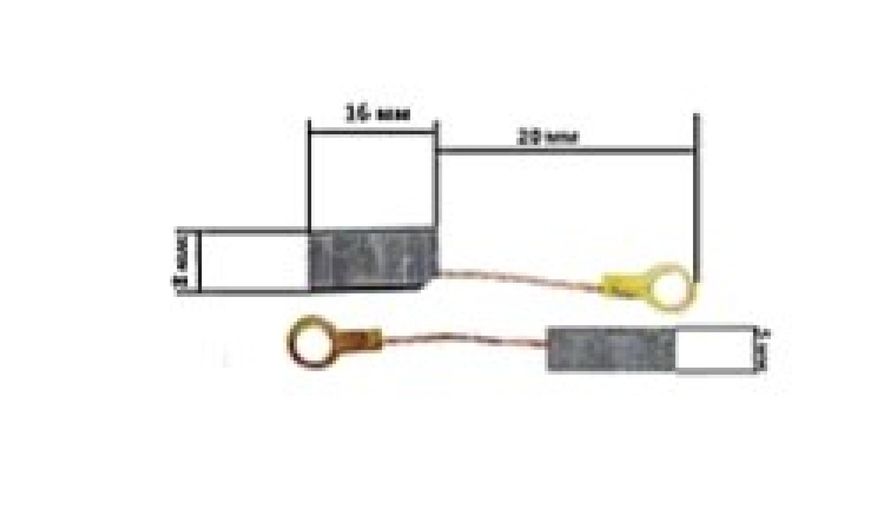 Щітки для електроінструменту 5*8*16 кільце KOSA S-444605 фото