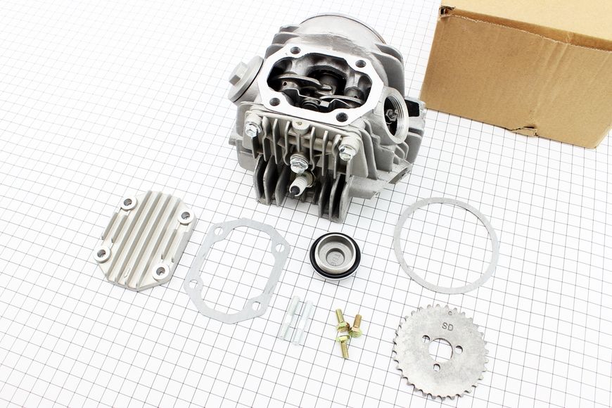 Головка циліндра+клапана+розподільний вал+кришки в зборі 125cc (52,4мм) 318361 фото