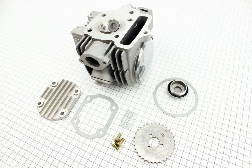 Головка циліндра+клапана+розподільний вал+кришки в зборі 125cc (52,4мм) 318361 фото