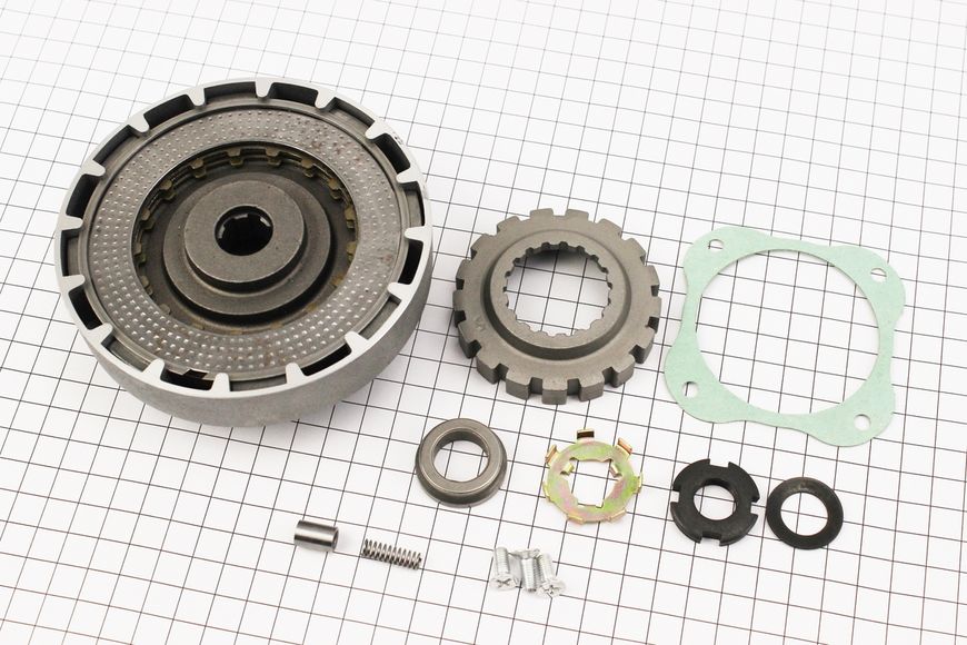 Зчеплення дводискове в зборі (кошик) Delta 70/110cc "механіка" + 6 деталей 318278 фото