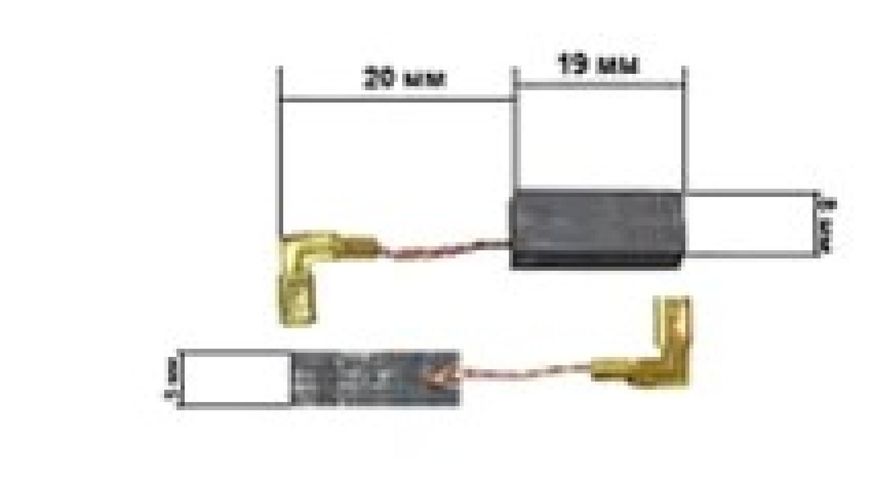 Щетки для электроинструмента 5*8*19 клема (углом) KOSA S-444659 фото