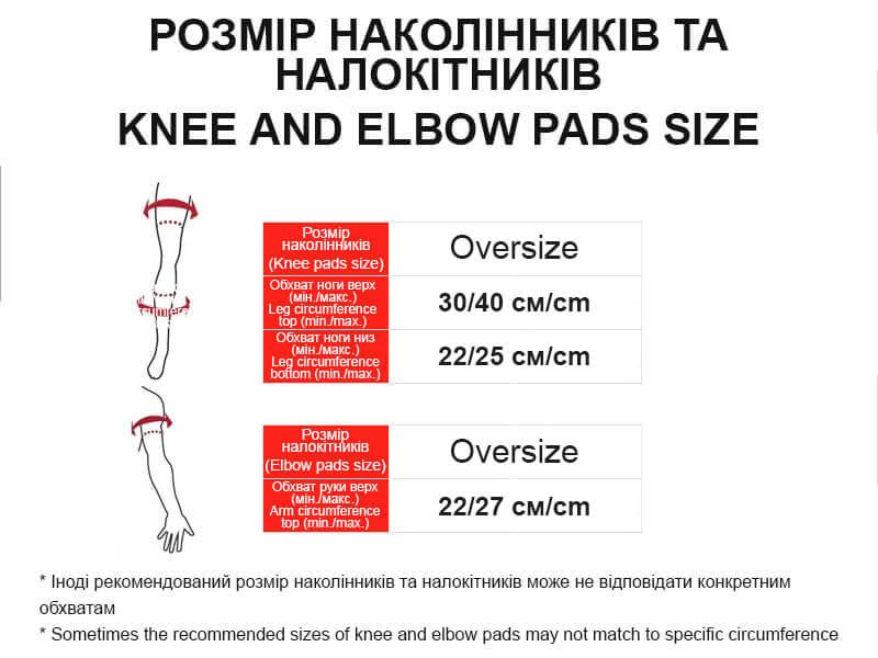 Наколінники з налокітниками захисні ТАТА D22, Oversize, к-т: 4 шт. TA-10455 фото