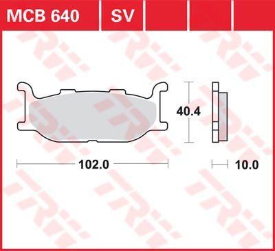 Комплект тормозных колодок TRW MCB640SV немецкое качество VL-100374 фото