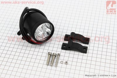 Фара додаткова світлодіодна вологозахисна - 4 LED з кріпленням, 54мм 324699 фото