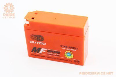 Акумулятор 12V2,3Ah GT4B-5 GEL (L115*W39*H87mm) "таблетка-Yamaha/suzuki", від 5шт -5% відмінна якість P-301011 фото