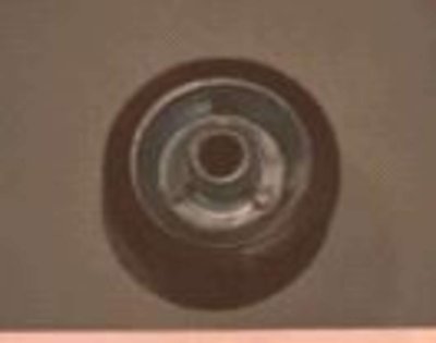 Колесо для тачок та платформ (лита гума) (75/25-45mm, голчастий підшипник) MRHD K-8462 фото