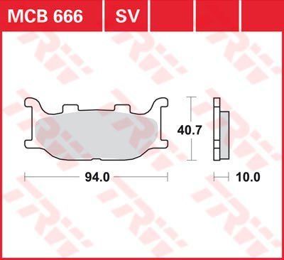 Комплект тормозных колодок TRW MCB666SV немецкое качество VL-100375 фото