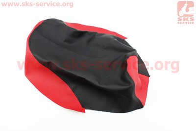 Чохол сидіння Honda DIO AF27 (еластичний, міцний матеріал) чорний / червоний 339435 фото