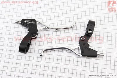 Тормозные ручки V-brake, алюминиевые, черно-серые TS384A 411563 фото