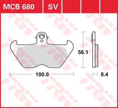 Комплект тормозных колодок TRW MCB680 немецкое качество VL-104513 фото